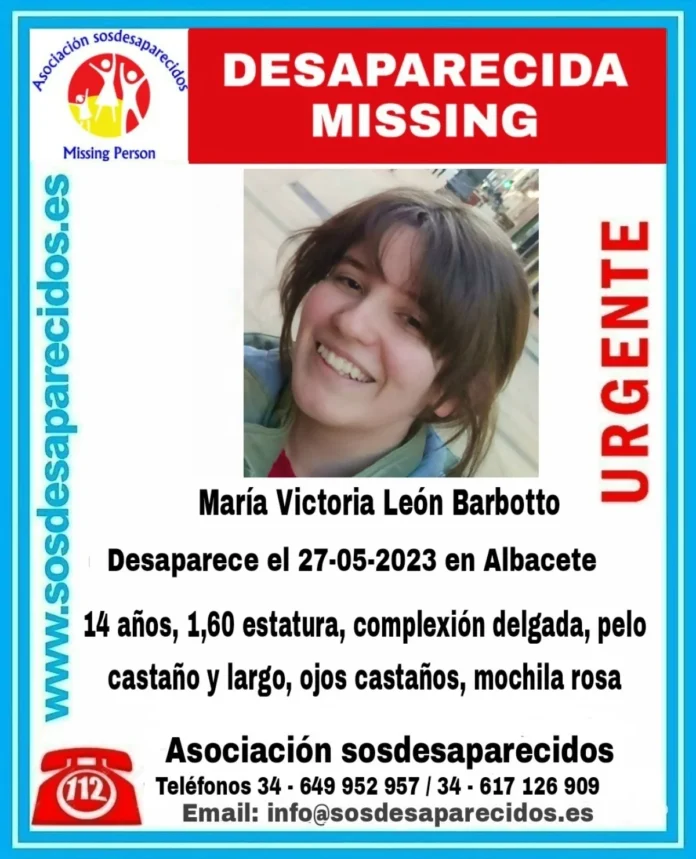 María Victoria León, de 14 años, encontrada